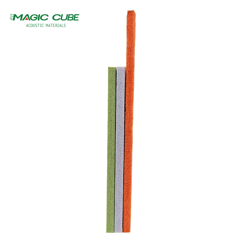 1220 * 2420 مم * 9 مم ألياف البوليستر الصوتية لوحة عزل الصوت لوحات شعر الحيوانات الأليفة الصوتية