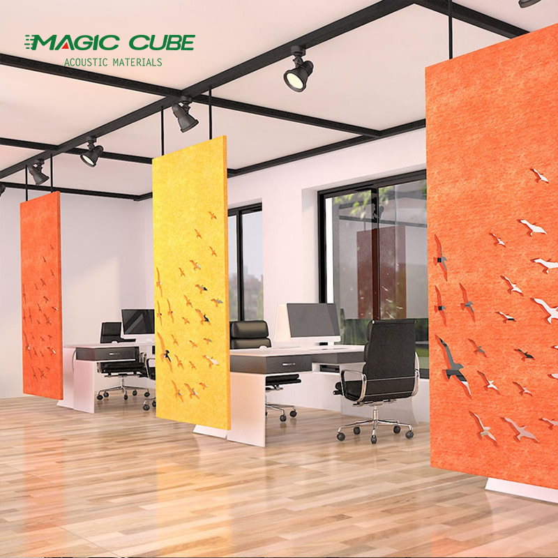 لوحة من ألياف البوليستر الصديقة للبيئة مقاس 9 مم ممتصة للصوت من البوليستر PET