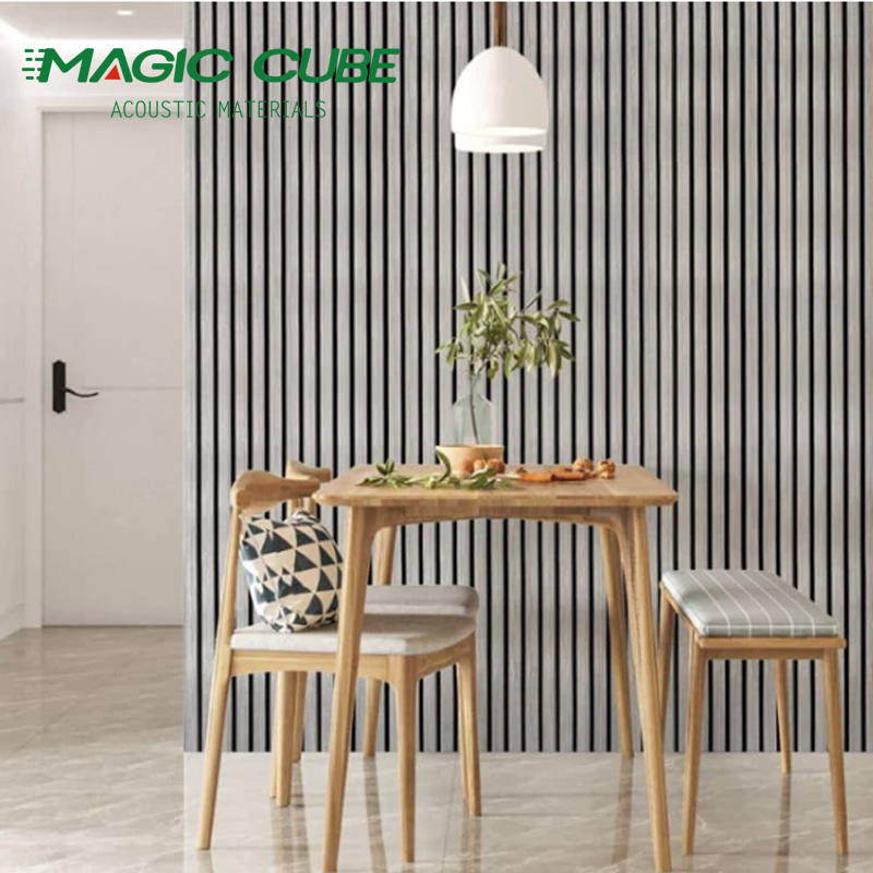 لوحة جدارية ممتصة للصوت مكونة من 3 ألواح خشبية مغلفة بقشرة جانبية