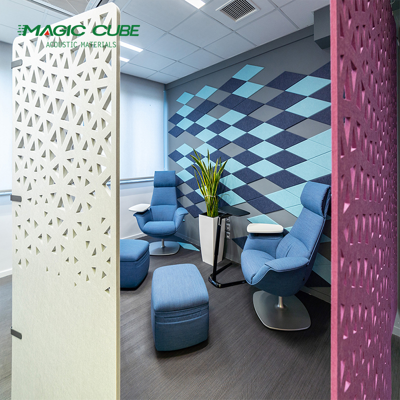 لوحة من ألياف البوليستر الصديقة للبيئة مقاس 9 مم ممتصة للصوت من البوليستر PET