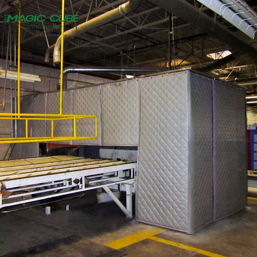 بطانيات صوتية حاجزة للضوضاء مؤقتة محمولة لموقع البناء