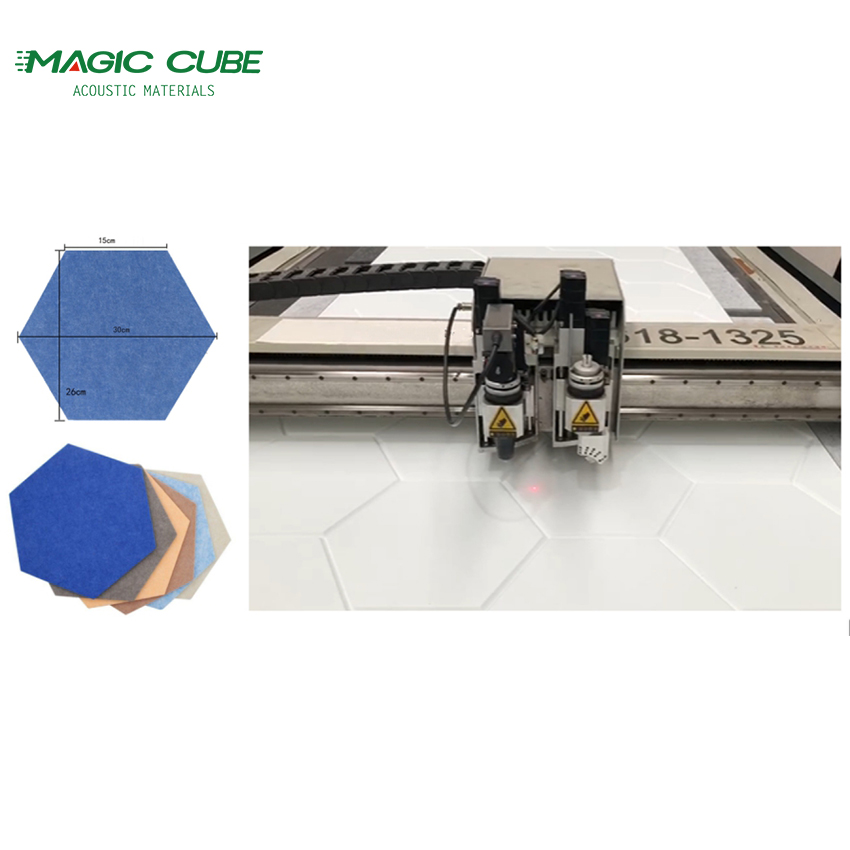 لوحات صوتية سداسية حشوة عازلة للصوت للمنزل 