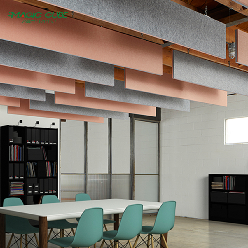 سقف صوتي من ألياف البوليستر ممتص للصوت
