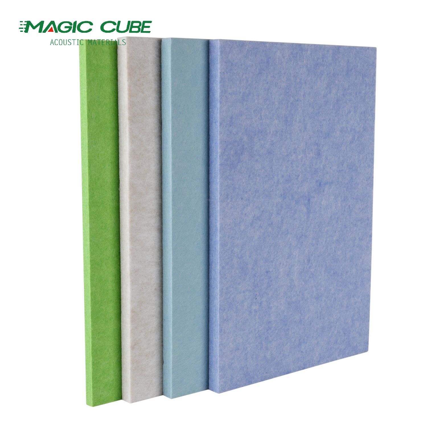 9mm / 12mm صديقة للبيئة عالية الكثافة ألياف البوليستر لوحة الصوتية PET ورأى السقف لوحات الصوتية